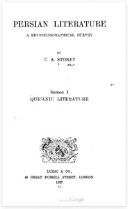 Persian Literature: A Bio-bibliographical Survey